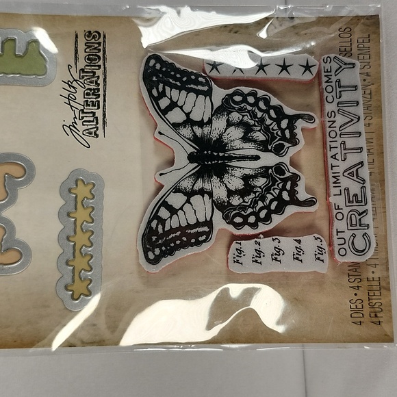 Sizzix Framelits with Stamps (barely used) - Tim Holtz Alterations collection - Picture 4 of 16